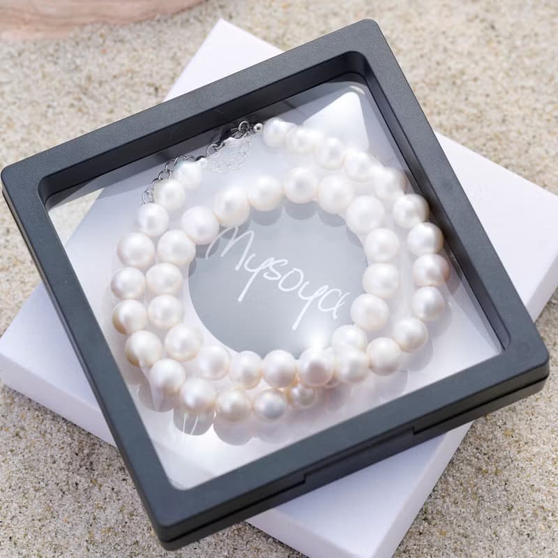 天然白色淡水珍珠項鍊 10–11mm 銀色延長鏈 簡約極簡 紀念日禮物