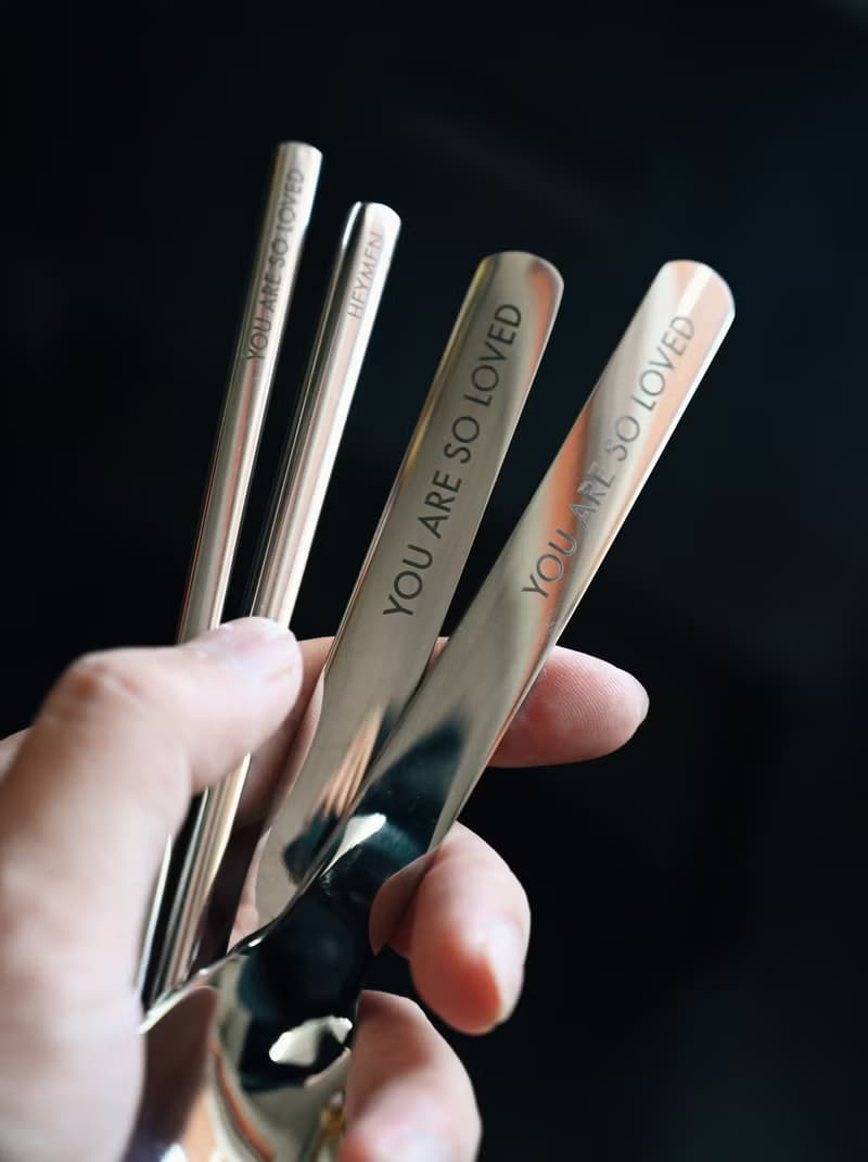 Heymen黑門 被深愛的 甜品蛋糕勺子叉子筷子美標316不銹鋼ins餐具