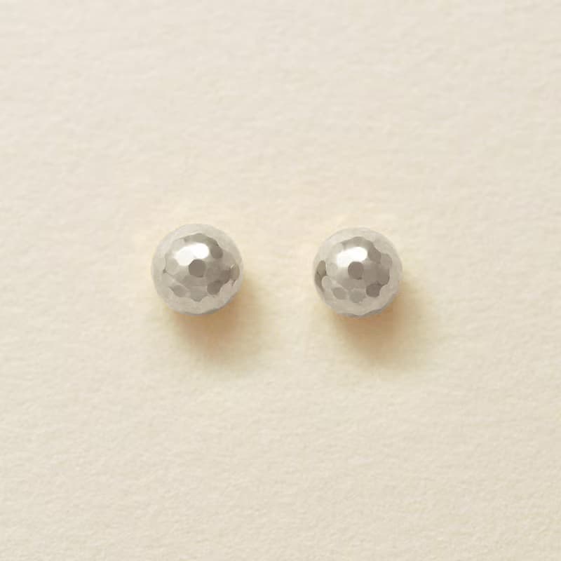 【Second Earrings】 鉑金鏡面球形耳環 (4mm)