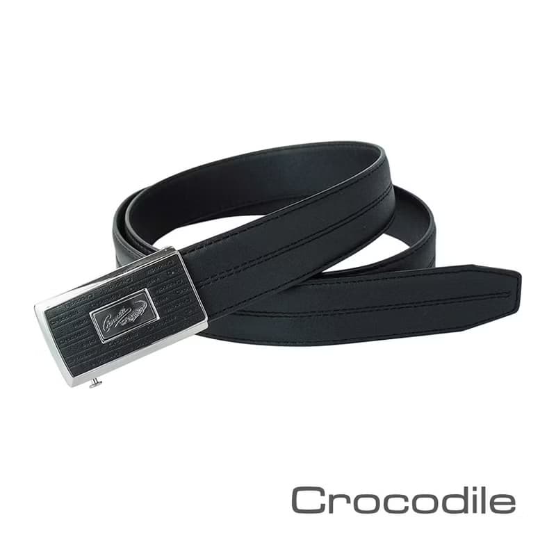 【真皮皮帶/24H出貨】紳士皮帶 自動穿扣 32MM 0101-42018-黑色