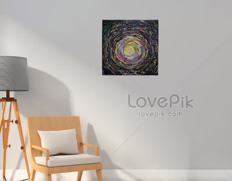 壓克力肌理畫/療癒藝術畫/原創手繪/送禮生日/【宇宙之心-能量】