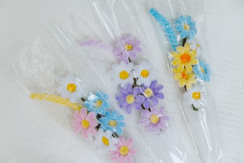 春日調色盤三重奏 手工毛根小花束