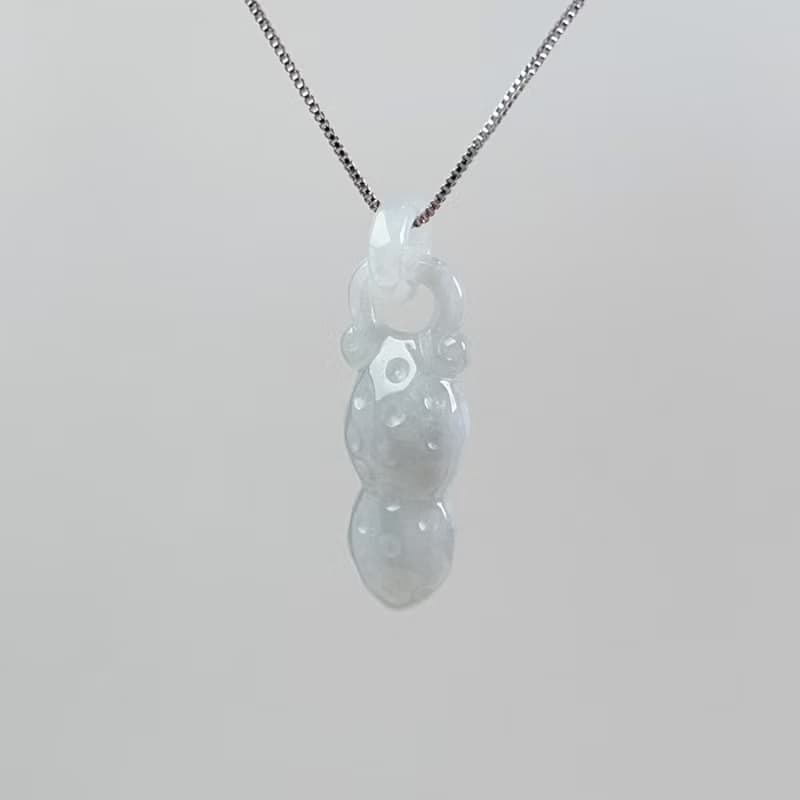 【好事花生】冰種翡翠花生項鍊 | 天然緬甸玉翡翠A貨 | 送禮