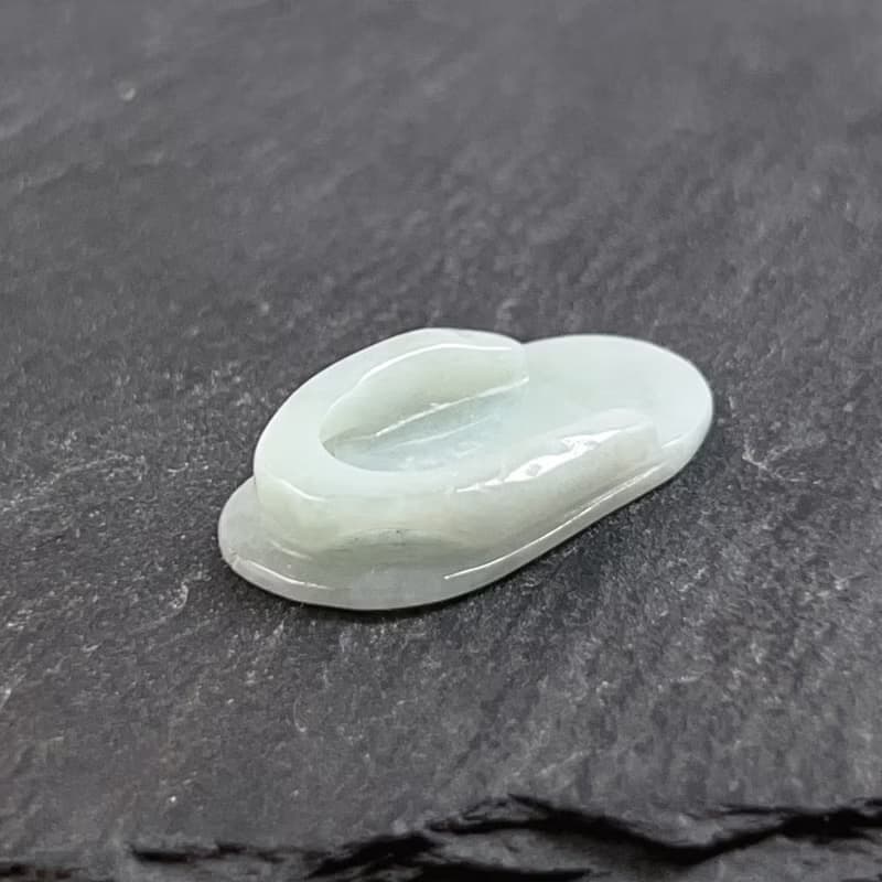 白翡翡翠拖鞋擺飾擺件 | 天然緬甸玉A貨翡翠 | 送禮