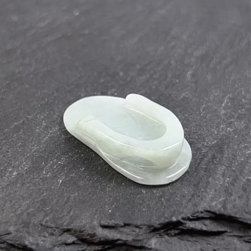 白翡翡翠拖鞋擺飾擺件 | 天然緬甸玉A貨翡翠 | 送禮