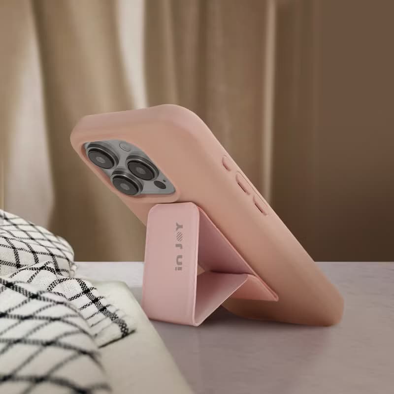 【手機掛繩】可拆式 Urban Colourful 復古粉 iPhone 支架 背繩殼