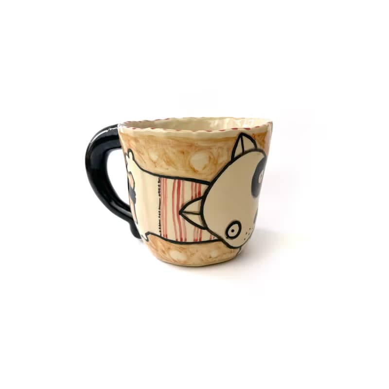 Nice Little Clay 手工大馬克杯 可愛狗 0103L-48
