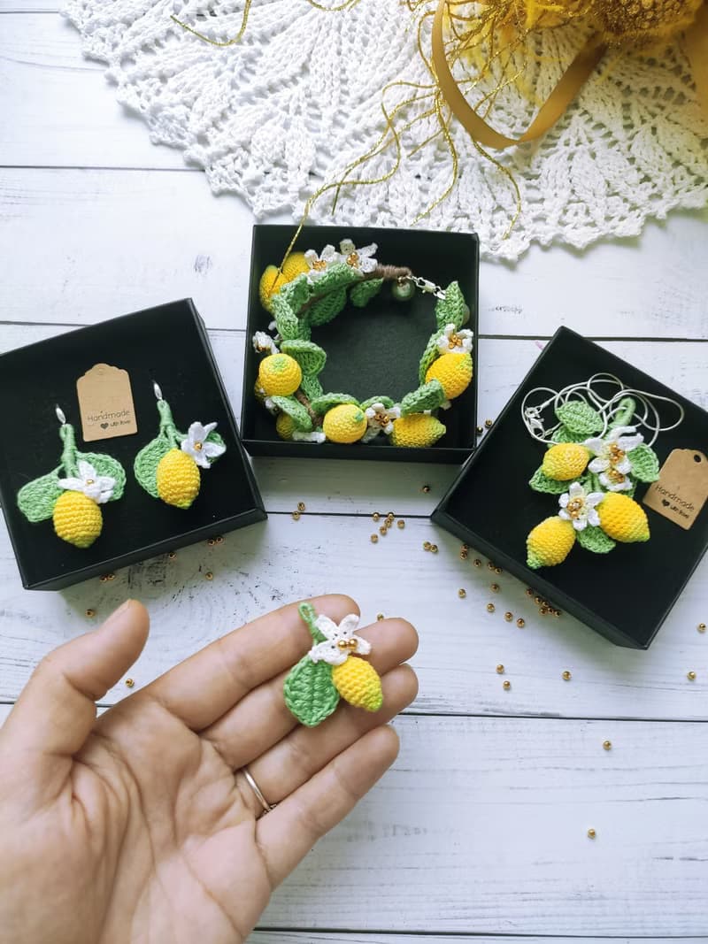 耳環 Lemon SET、吊墜 Lemon、手鍊 Lemon