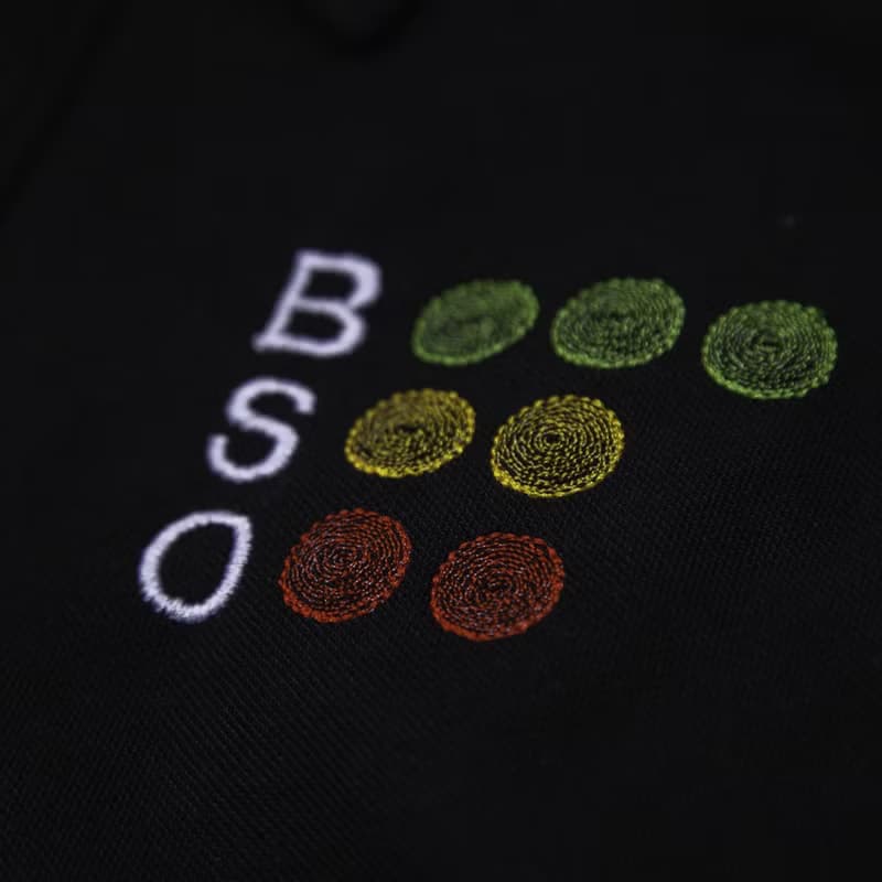 父の日に。野球好きの方のギフトに。ネオンサインBSO(ボール、ストライク、アウト)刺繍ポロシャツ　XXXLサイズまで