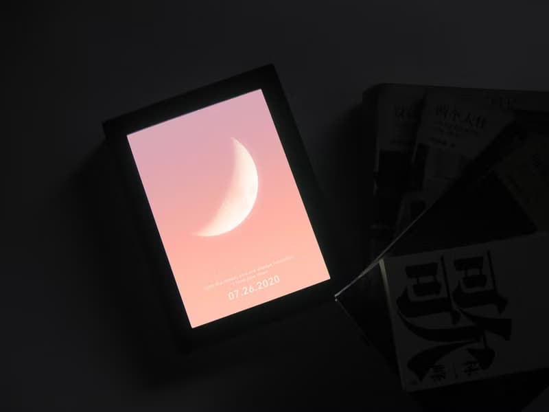 給爸爸媽媽的禮物 定製月亮小夜燈 紀念美好的夜 可調光陪伴入眠
