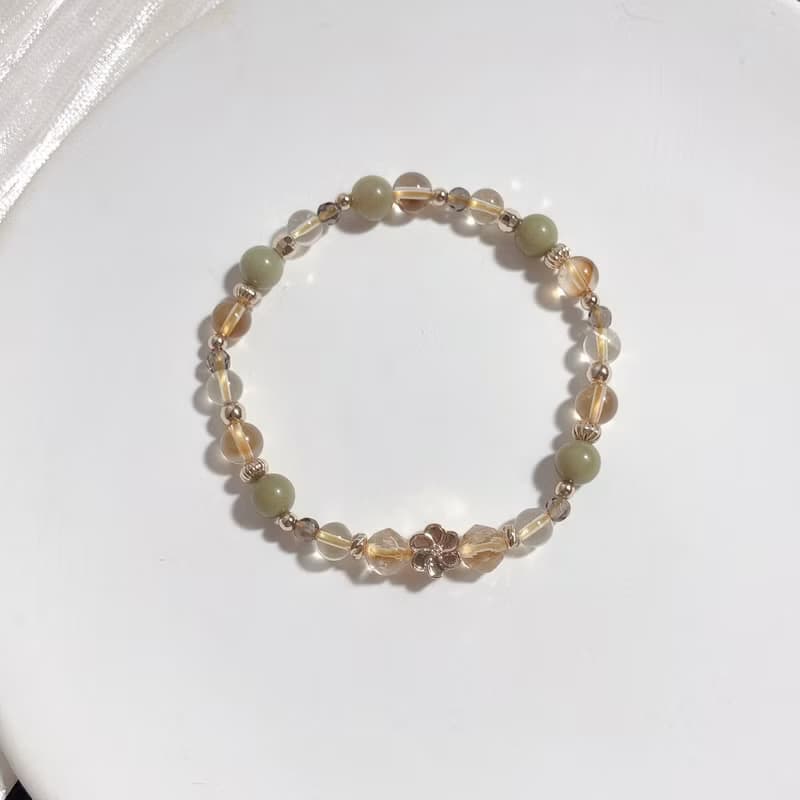 阿拉善、黃水晶/雙子座/星座水晶手鍊