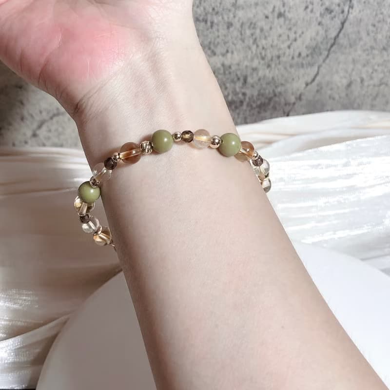 阿拉善、黃水晶/雙子座/星座水晶手鍊