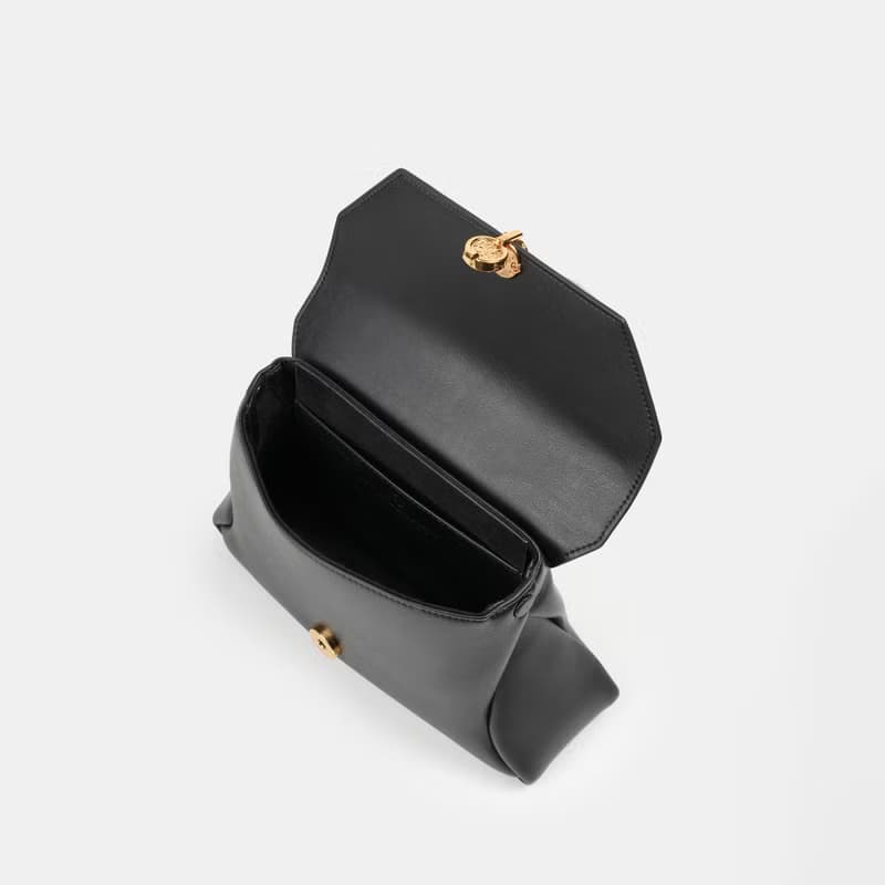 Mini Rococo Bag 玉米基純素皮革 手提包 斜背包 黑色