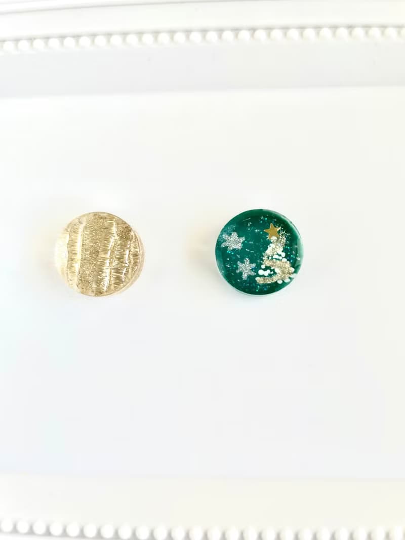聖誕樹和瘸腿金耳環 綠色