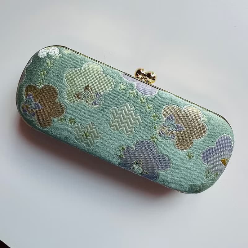 淺綠雛菊眼鏡盒/筆盒/首飾盒