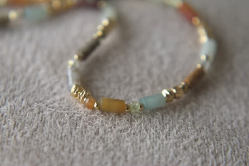 手環 天然石 天河石 文化石 - 彩虹糖-