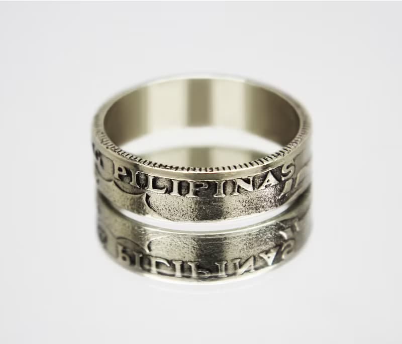 Philippines Coin Ring 25 Sentimos 1972 philippines peso ring filipino jewelry