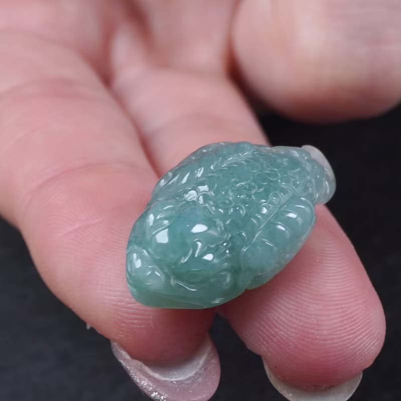 【招財神獸】冰綠翡翠三腳蟾蜍擺飾 | 天然緬甸玉翡翠A貨 | 送禮