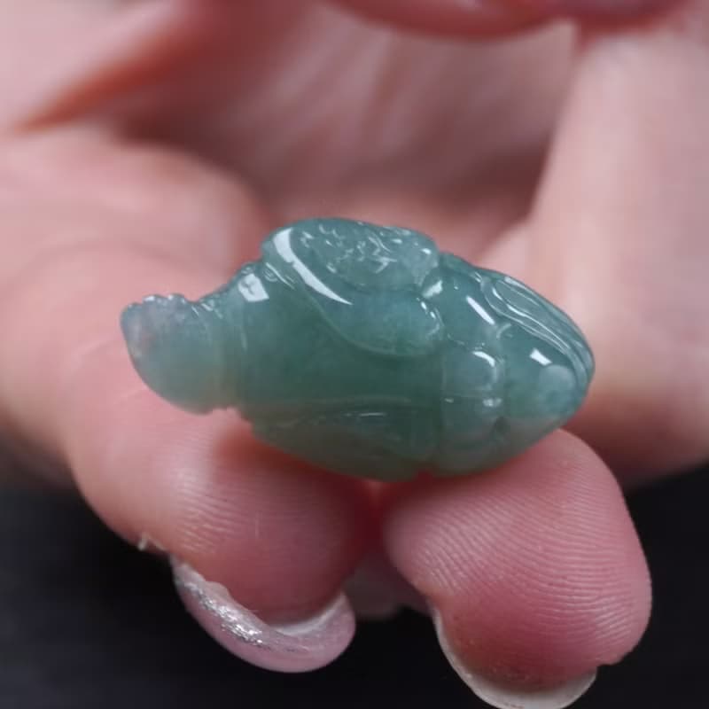 【招財神獸】冰綠翡翠三腳蟾蜍擺飾 | 天然緬甸玉翡翠A貨 | 送禮