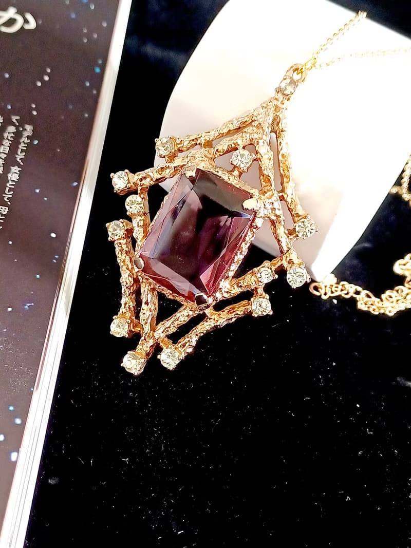 vintage jewelry  Sarah cov 暮光紫色水晶玻璃 項鍊