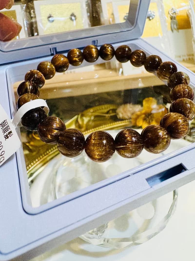 收藏貓眼銅順髮水晶8.5-9mm20.90g辟邪擋煞逢凶化吉化解濁氣招財