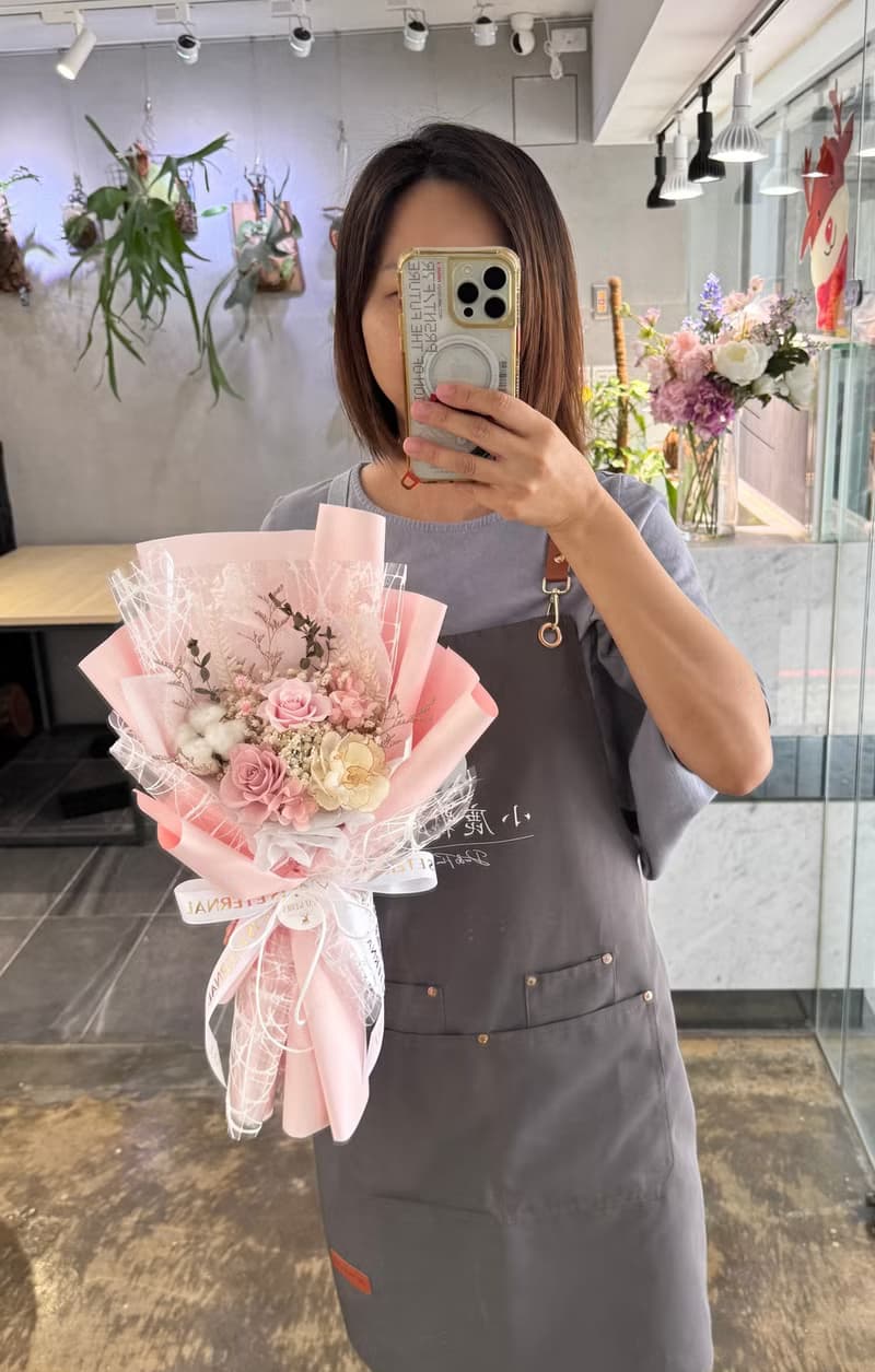永生花束 畢業花束 粉色花束