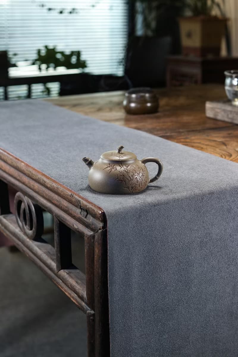 送禮紫砂壺茶壺竹趣   青段 160ml 刘素素作品  作品做工精细 处