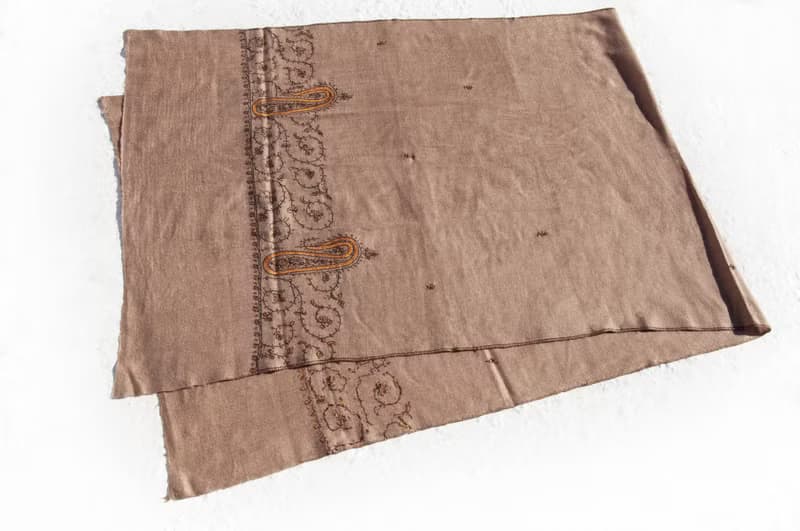 喀什米爾Cashmere/羊絨圍巾/純羊毛圍巾披巾/戒指絨披肩-刺繡花朵