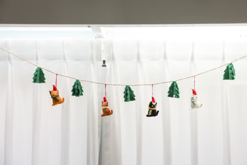 羊毛氈聖誕吊飾 聖誕小貓