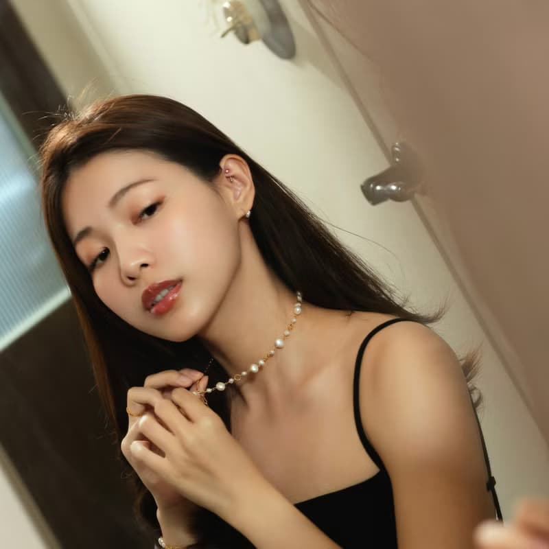 Auréole光環 天然淡水珍珠長項鍊 316L醫療鋼鍍18k金