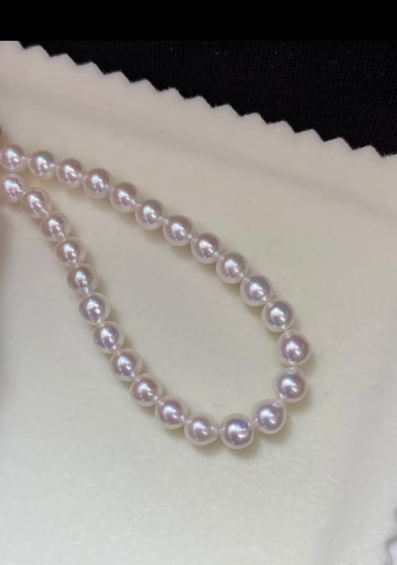 YuanPearl天然高級極光近正圓彈力款珍珠手鍊純銀手鍊