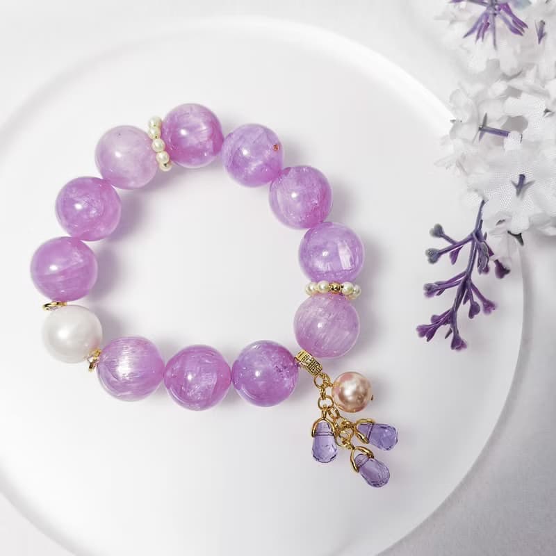 頂級紫鋰輝 寶石皇后 貓眼 紫水晶 貝珠 智慧招財 手鍊 單品 禮物