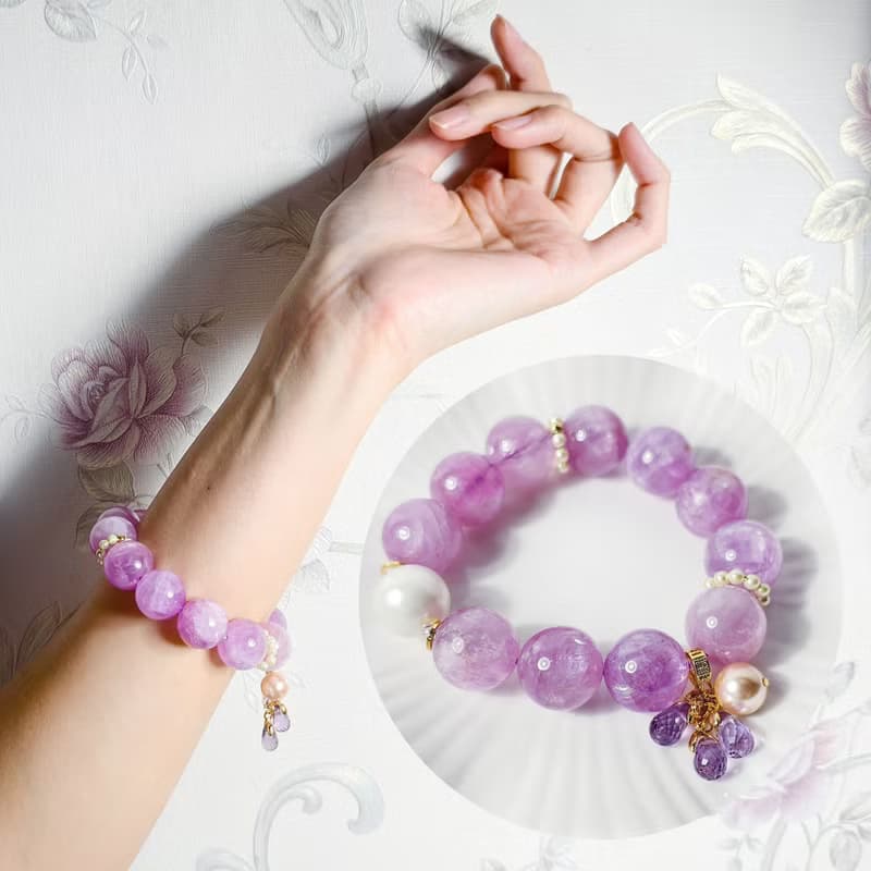 頂級紫鋰輝 寶石皇后 貓眼 紫水晶 貝珠 智慧招財 手鍊 單品 禮物
