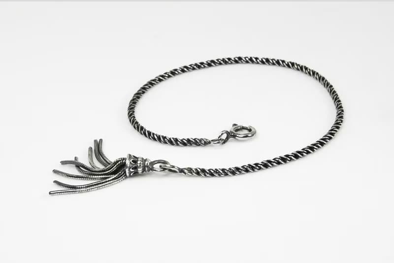 【純銀系列】 個性流蘇麻花粗款手鍊寬2mm
