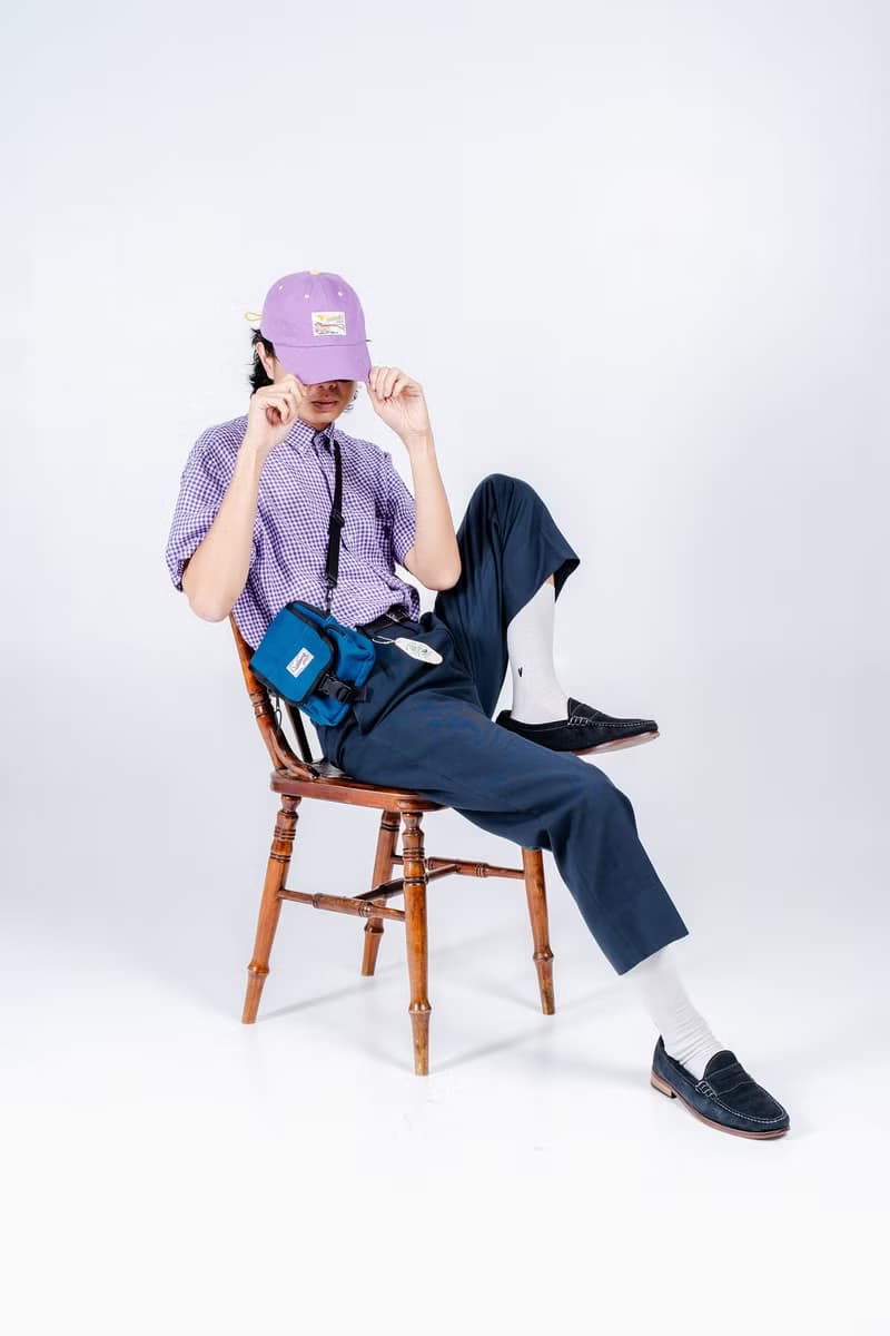 Walking Stitch : Paul Shoulder Bag : Orange Brick / Ocean Blue Color