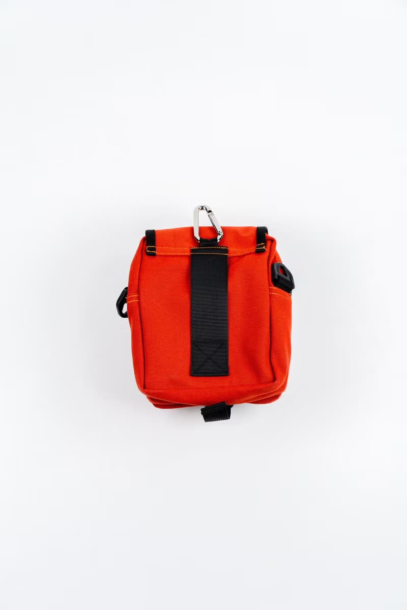 Walking Stitch : Paul Shoulder Bag : Orange Brick / Ocean Blue Color