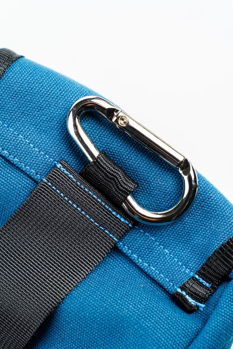 Walking Stitch : Paul Shoulder Bag : Orange Brick / Ocean Blue Color