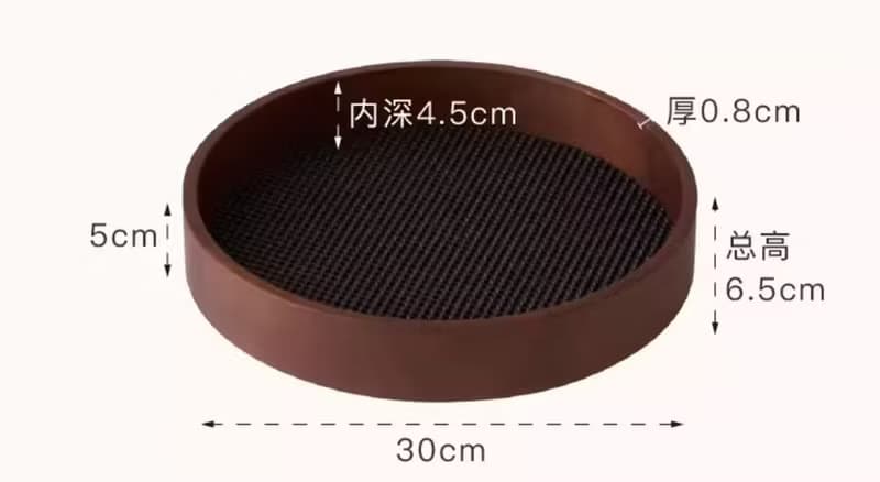 護膚品香水收納盤  旋轉收納盤  胡桃木