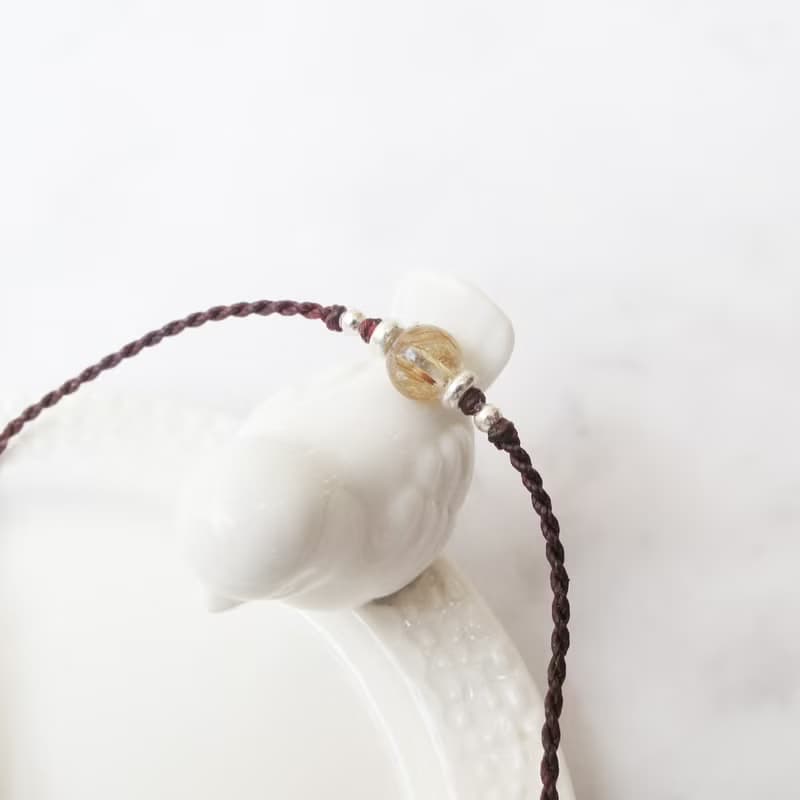 【水晶蠟繩系列】6mm水晶 4 | 正能量極細蠟繩手鍊 | 大員囡仔