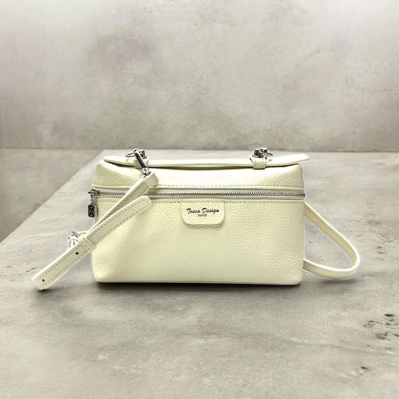 Tosca | Shiroi Zipper Bag - 卡套 斜孭包 手袋 手提袋 - 白