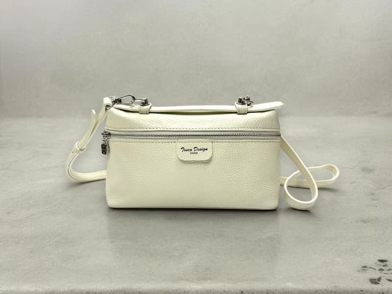 Tosca | Shiroi Zipper Bag - 卡套 斜孭包 手袋 手提袋 - 白
