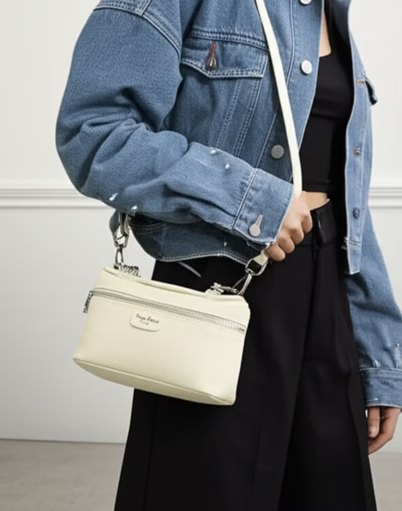 Tosca | Shiroi Zipper Bag - 卡套 斜孭包 手袋 手提袋 - 白