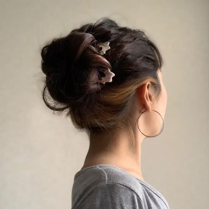 KANZASHI Hair pin 【Basic / Curvy / Pink Gold】