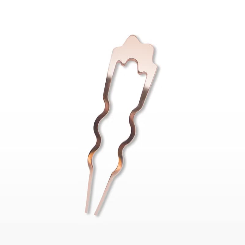 KANZASHI Hair pin 【Basic / Curvy / Pink Gold】
