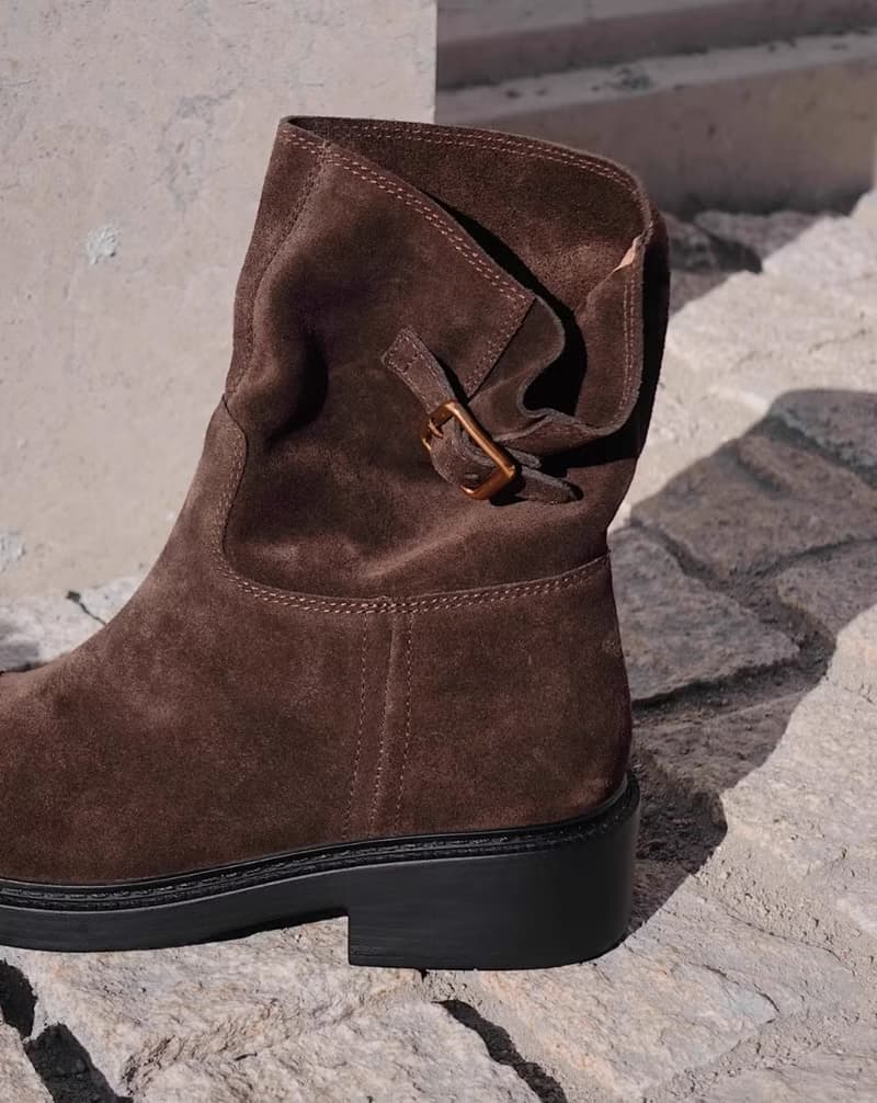 鬆弛感 絨面皺皺堆堆靴 工程師短靴 手工製