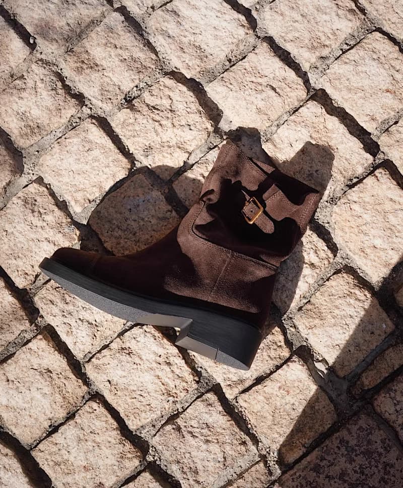 鬆弛感 絨面皺皺堆堆靴 工程師短靴 手工製