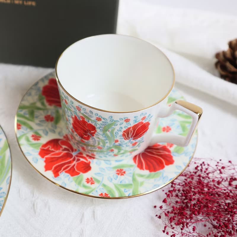 花開富貴 下午茶杯盤組/咖啡杯盤組/禮盒