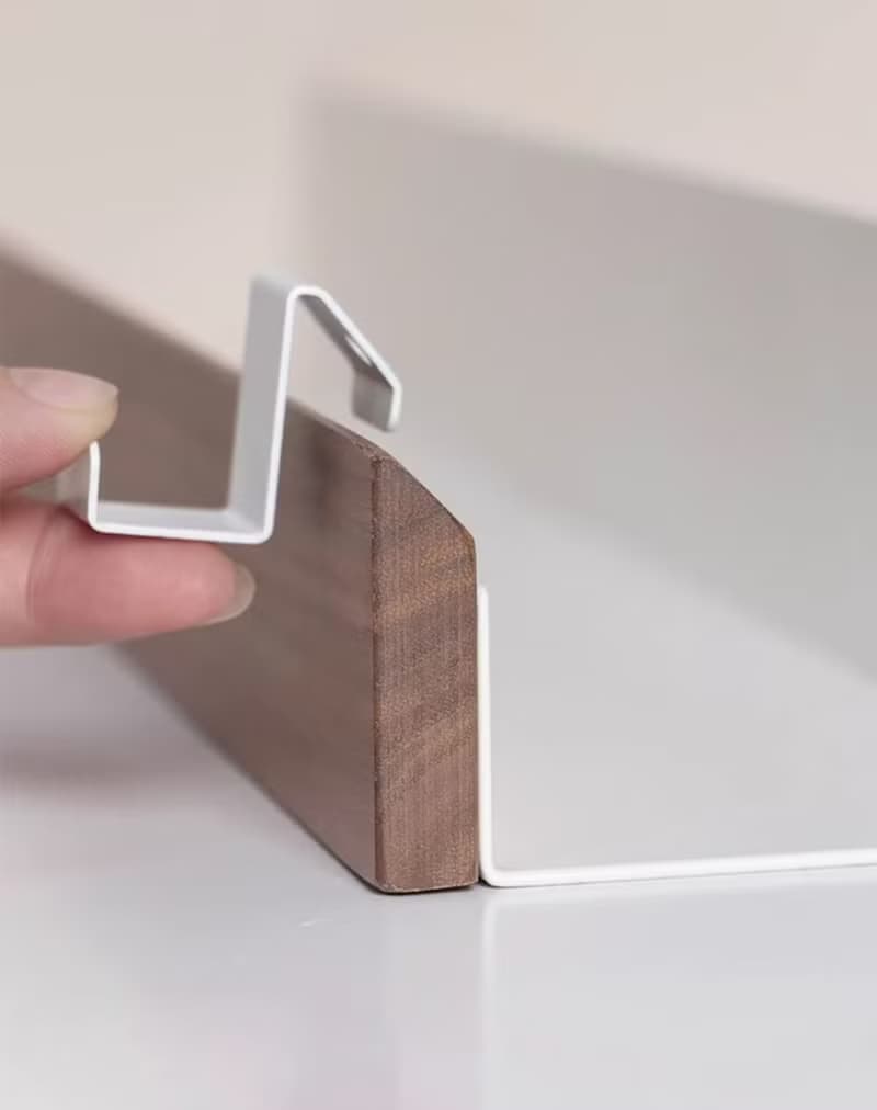 美妝護膚品收納架 浴室衛生間置物架 免釘安裝 胡桃木