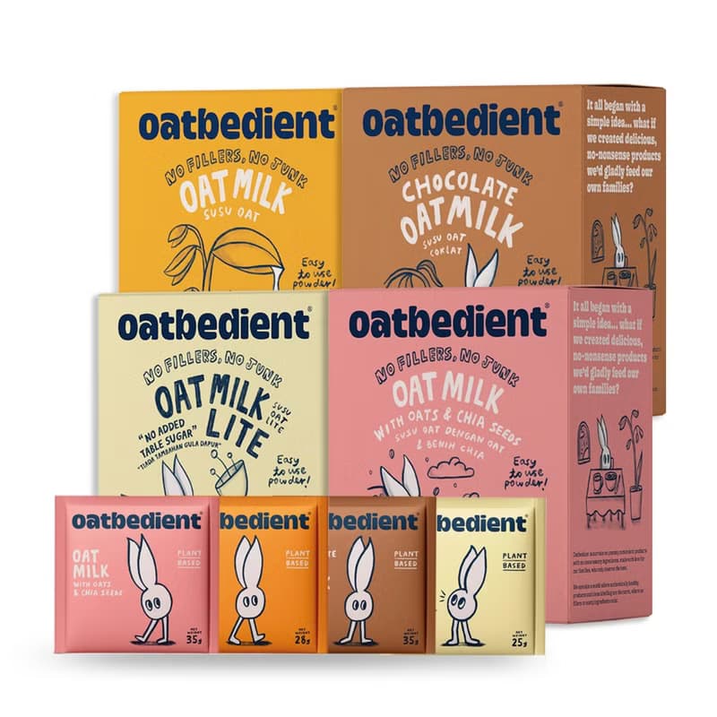 【Oatbedient】Oat Milk即溶燕麥奶 (原味/輕原味/巧克力/奇亞籽)