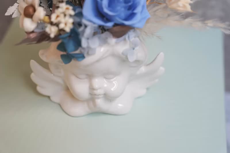 【竒植花物】天使的祈禱不凋花乾燥花盆栽 生日禮物 情人 母親節